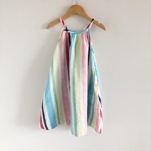 Primary Stripe Dress 4-5 100% Cotton Kids Toddler Summer